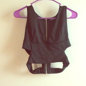 Black Nightlife Crop Top